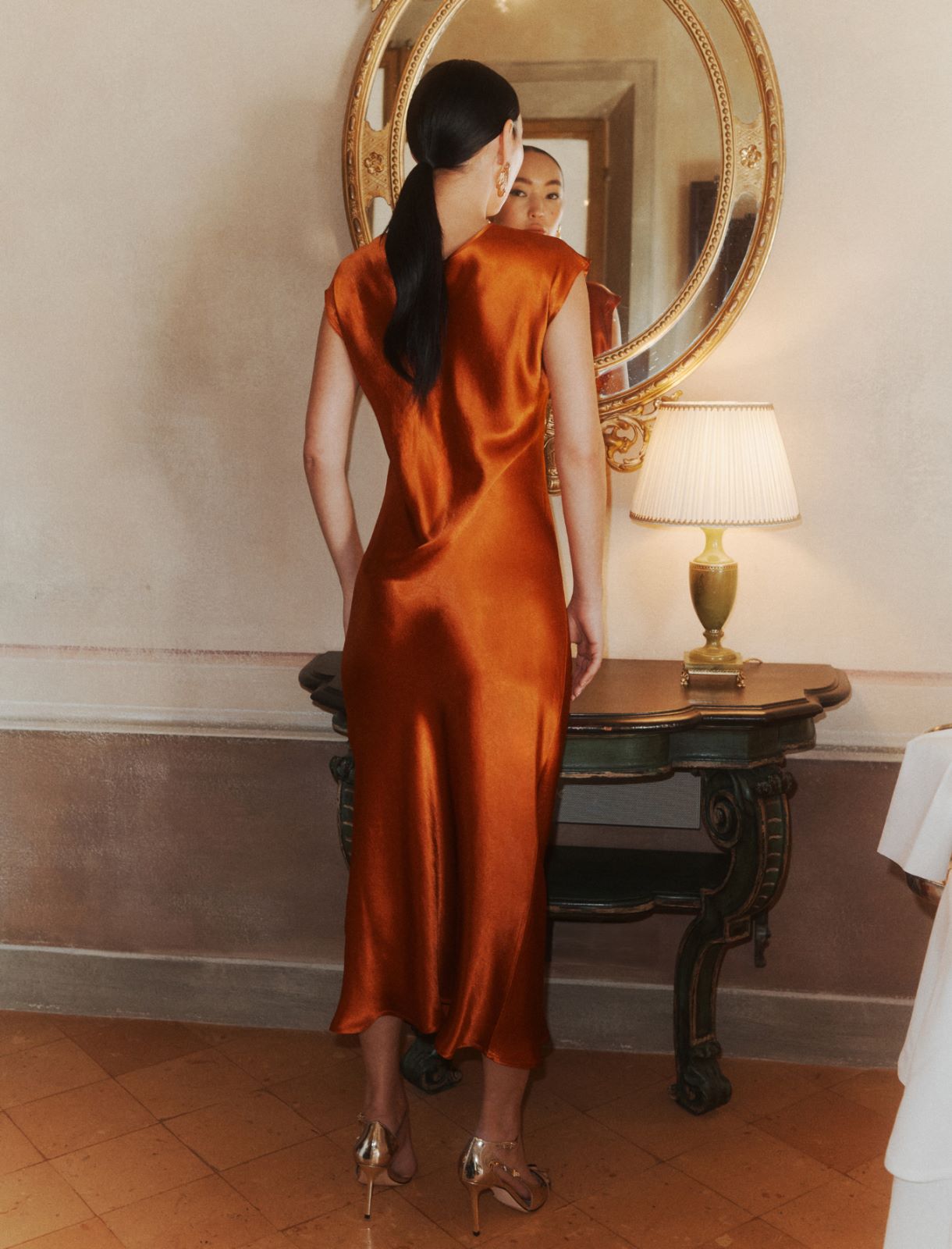 Robe à décolleté dans le dos - ROUILLE - Marella - 3
