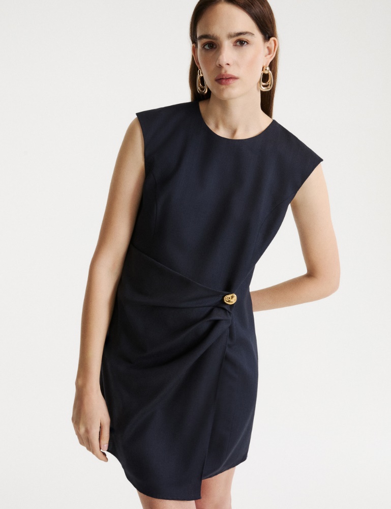Kleid aus Twill in Fischgrat-Optik - Marella