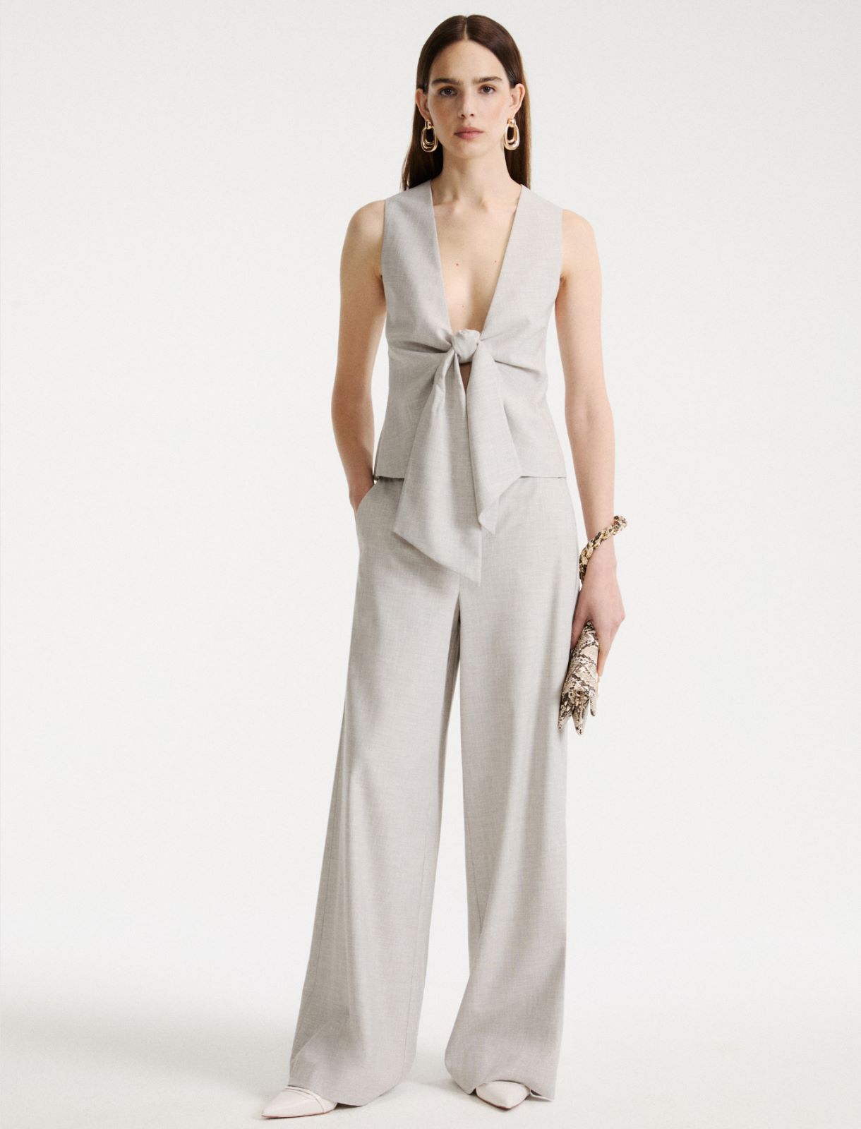 Gilet à nœud - GRIS CLAIR - Marella - 2