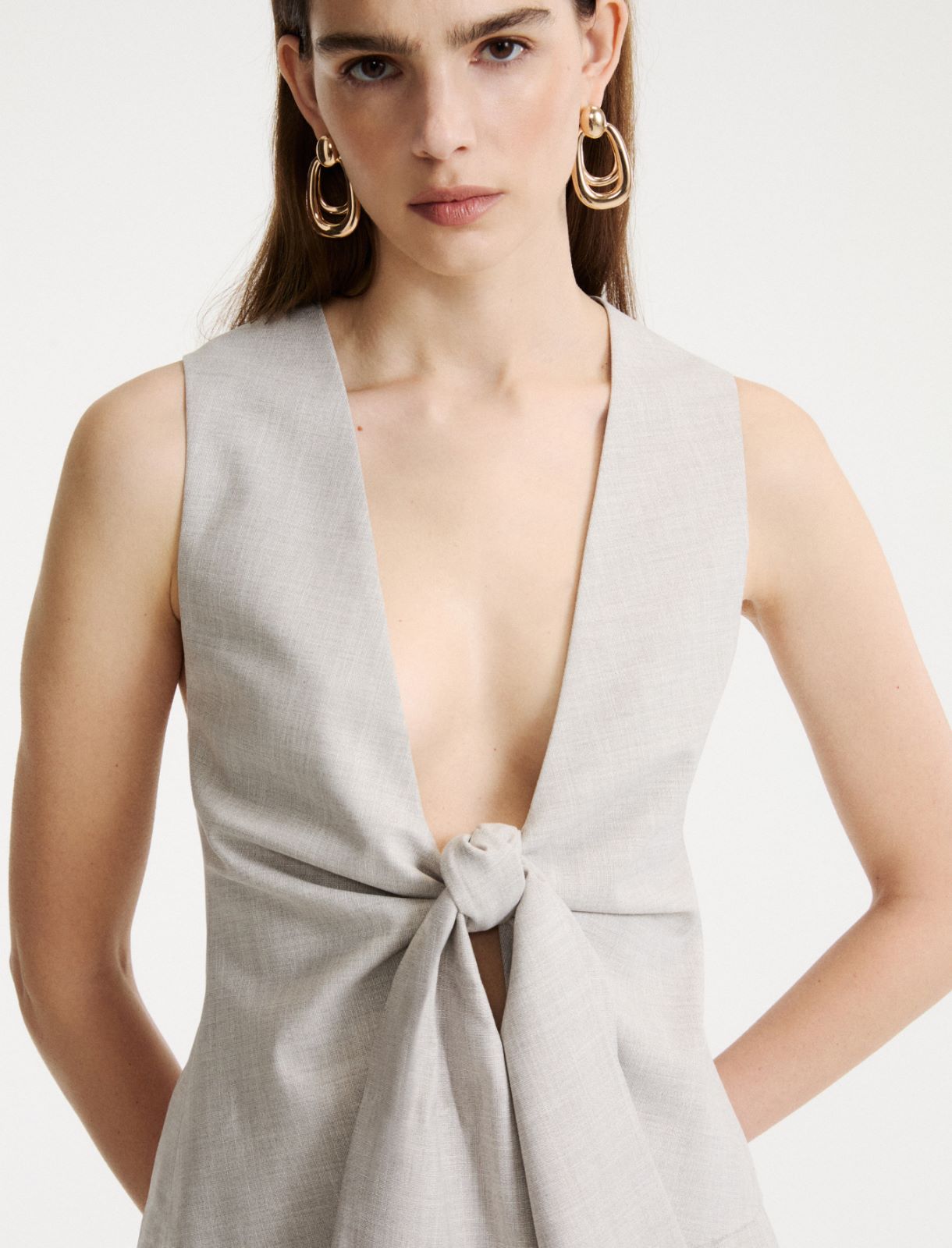 Gilet à nœud - GRIS CLAIR - Marella - 5