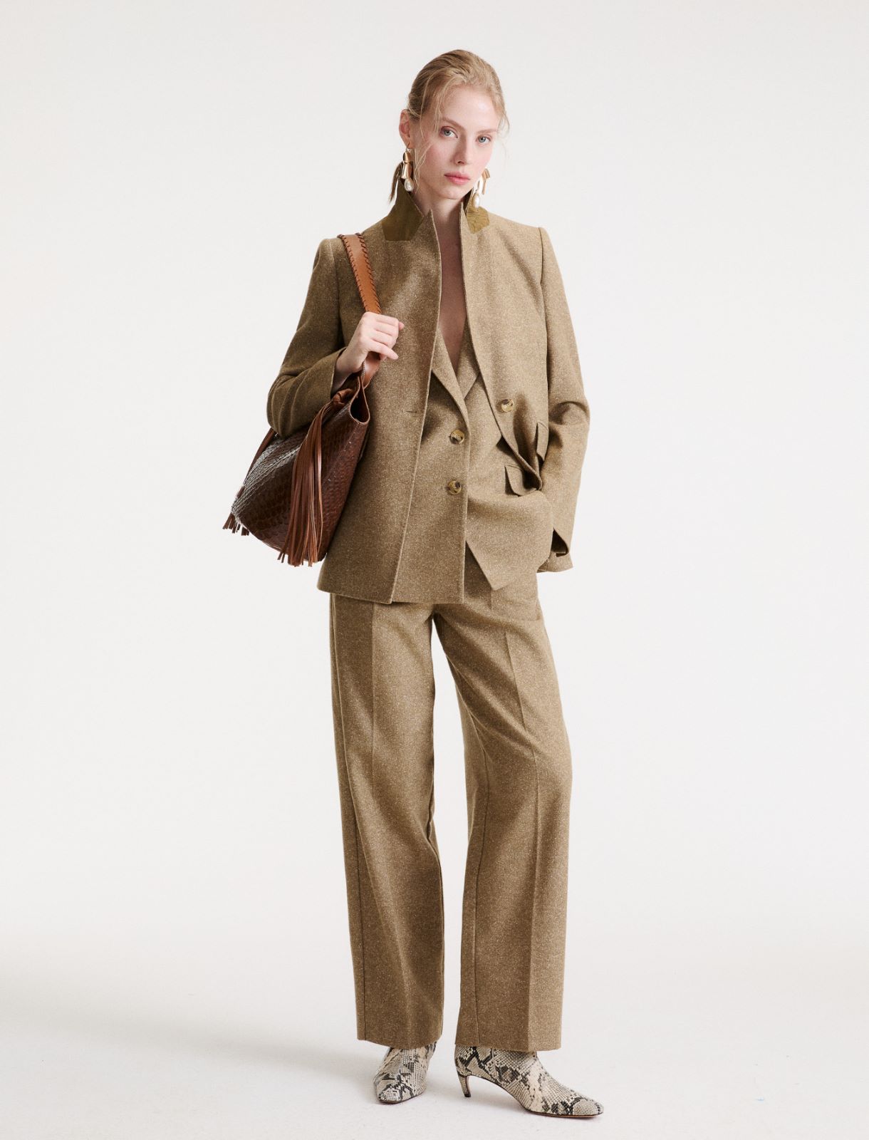 Wool and Silk Waistcoat - NATURAL - Marella - 2