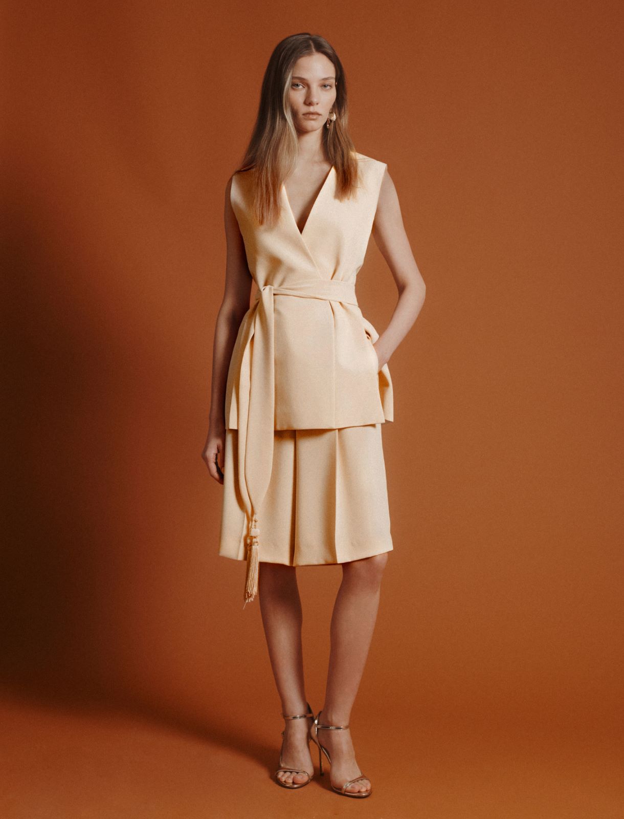 Gilet ceinturé - CREME - Marella - 2
