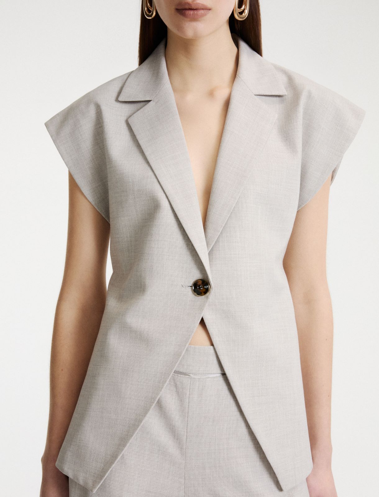 Blazer mit Kimonoärmeln - HELLGRAU - Marella - 5