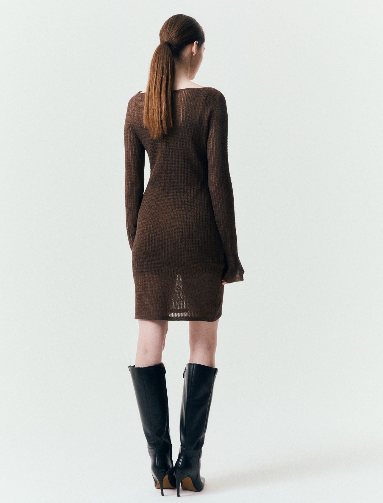 Knit dress - BROWN - Marella - 3
