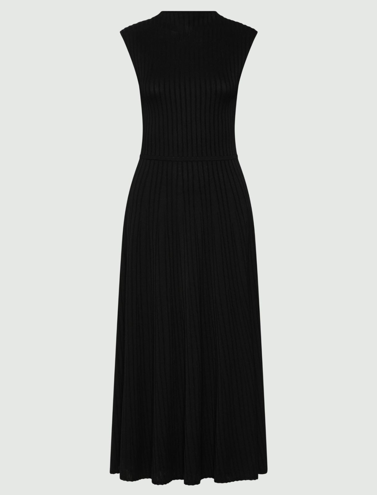 Ärmelloses Rippstrickkleid - SCHWARZ - Marella