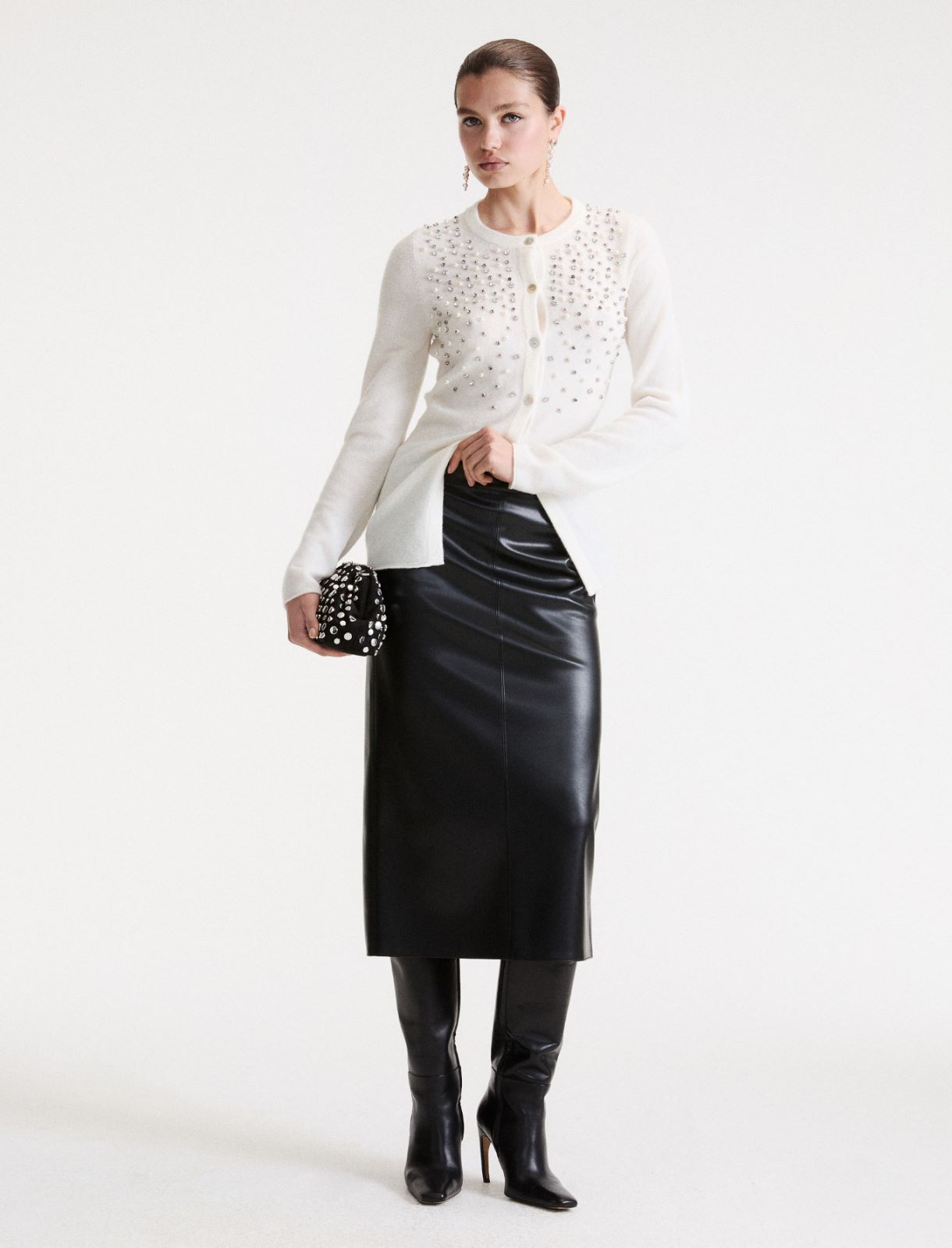 Crew-neck cardigan - WHITE - Marella - 2