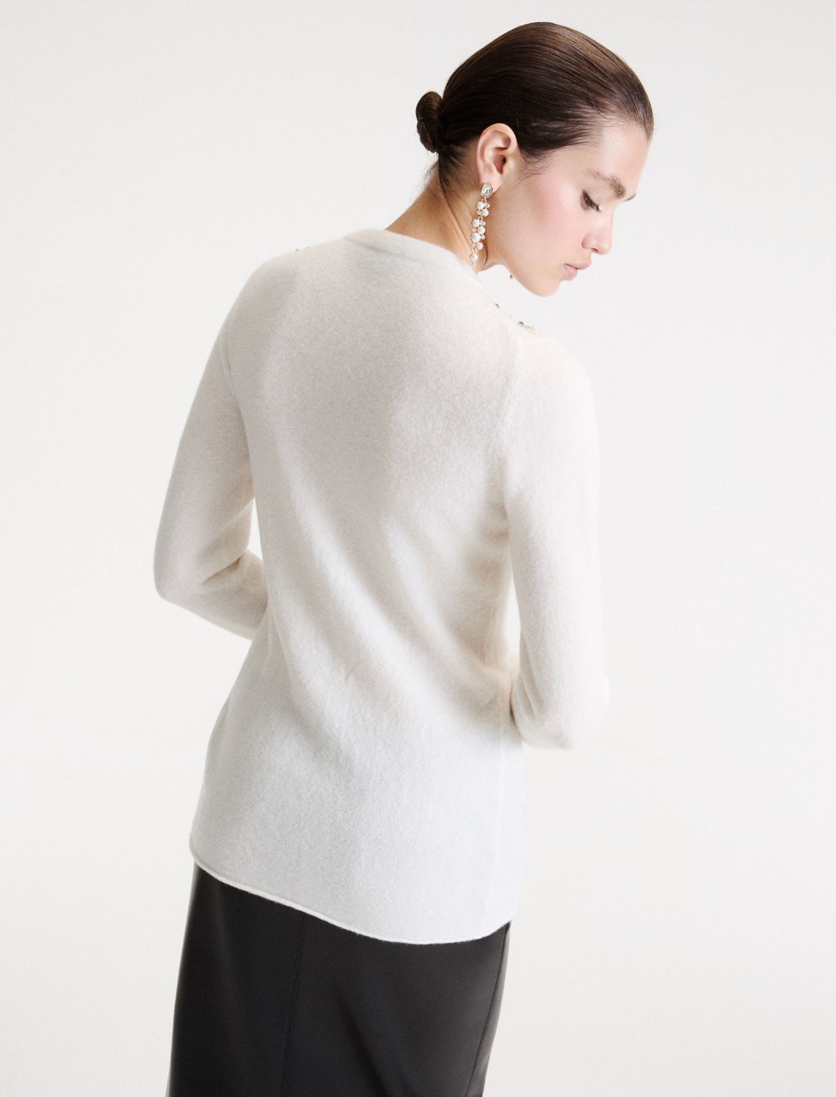 Crew-neck cardigan - WHITE - Marella - 3
