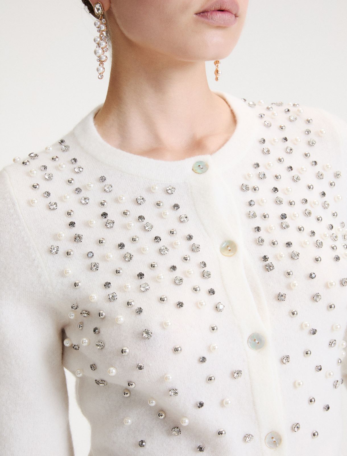 Crew-neck cardigan - WHITE - Marella - 5