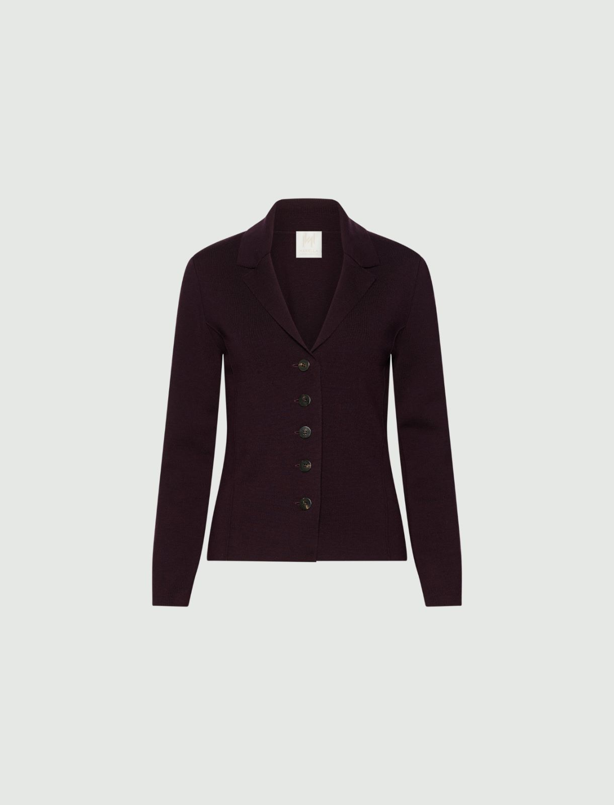 Milan stitch pure wool jacket - BLACKBERRY - Marella