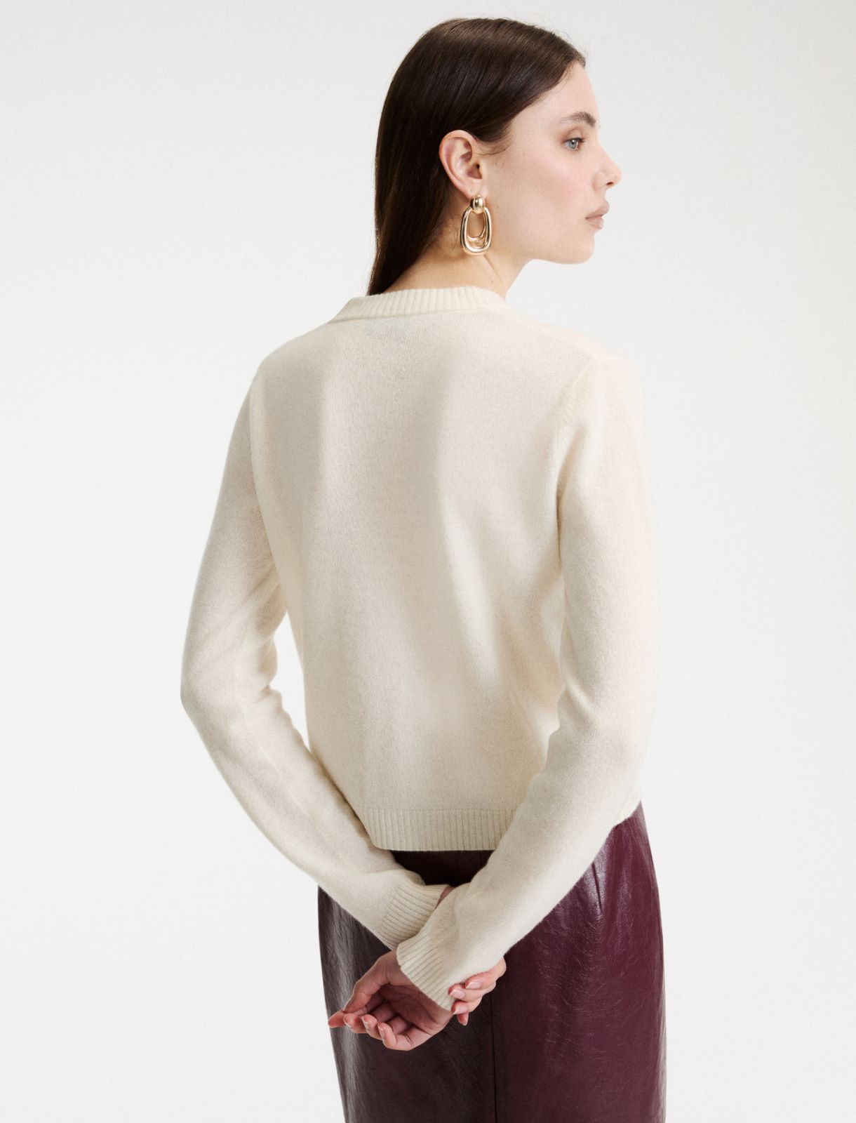 Pure cashmere cardigan - CREAM - Marella - 3