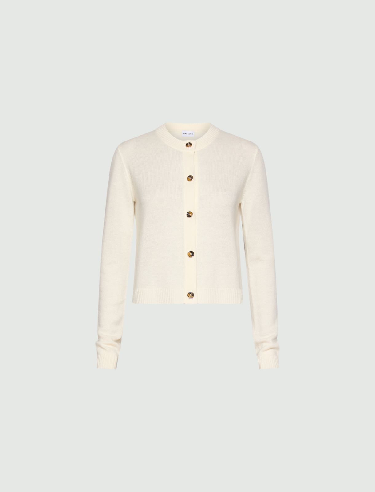 Pure cashmere cardigan - CREAM - Marella