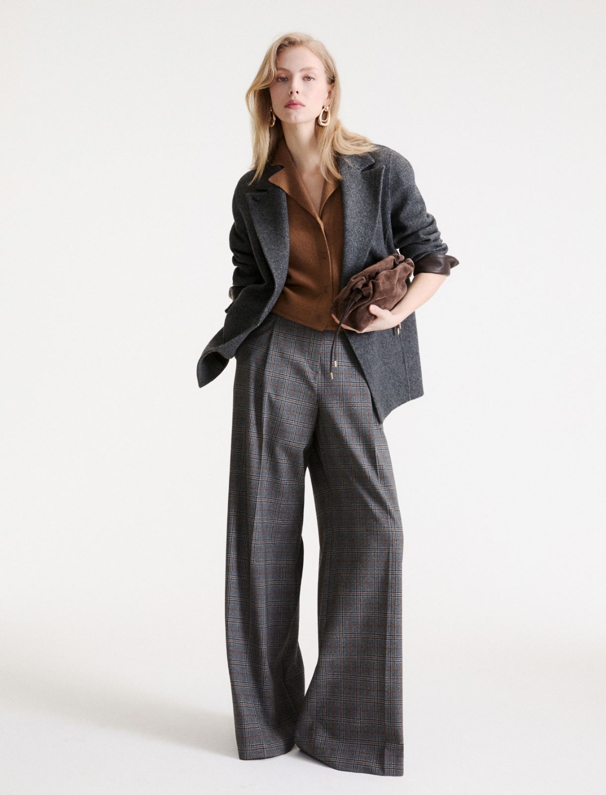 Boxy cashmere and wool shirt jacket - CAMEL - Marella - 2