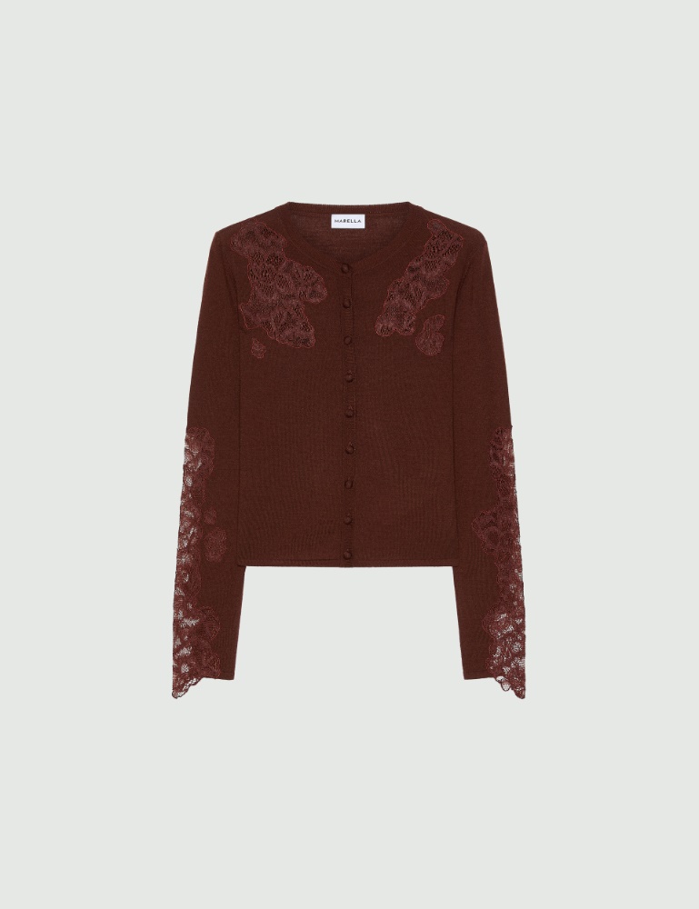 Lace-panelled cardigan - Marella