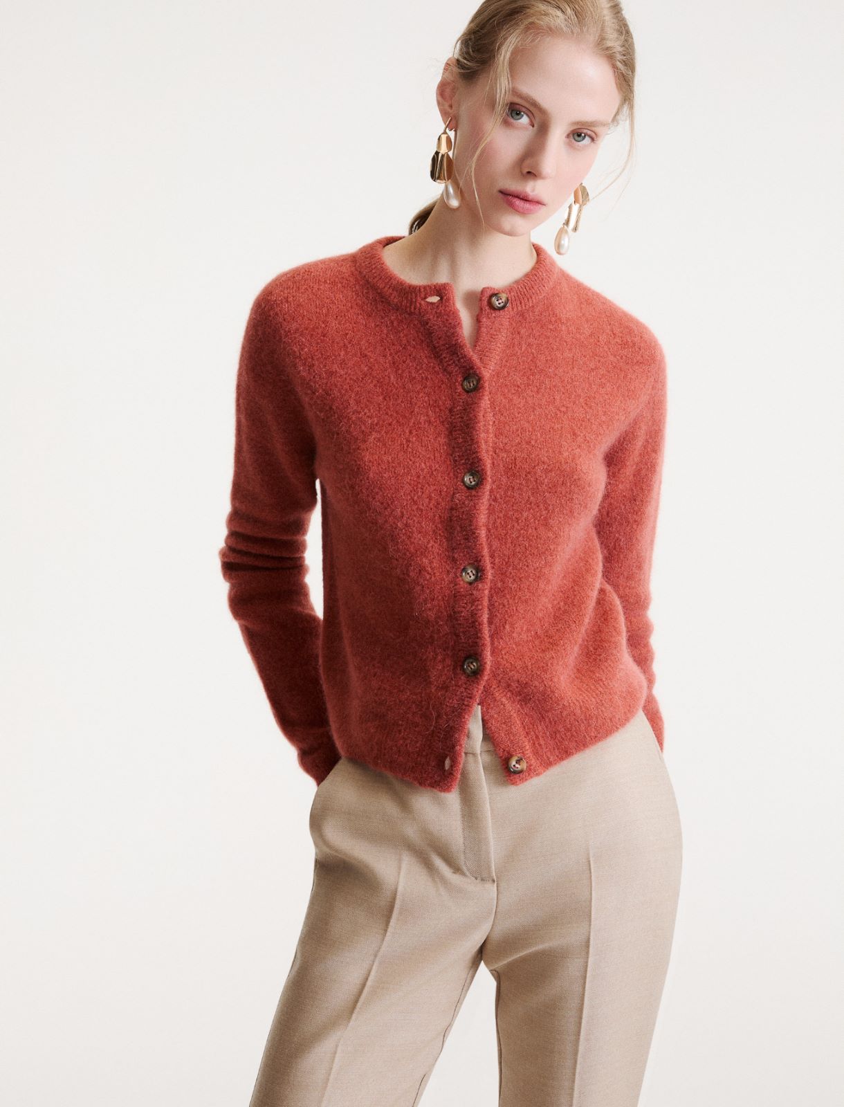 Alpaca cardigan - TERRA COTTA - Marella - 4