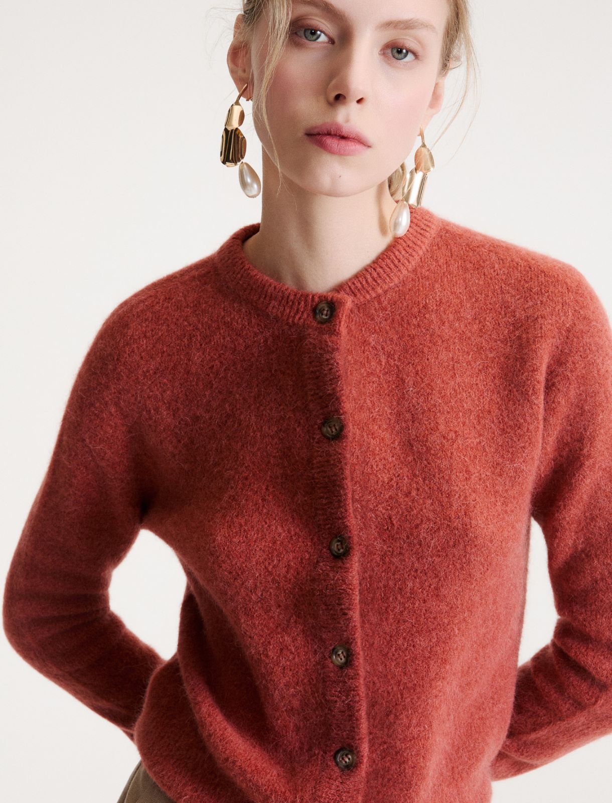 Alpaca cardigan - TERRA COTTA - Marella - 5