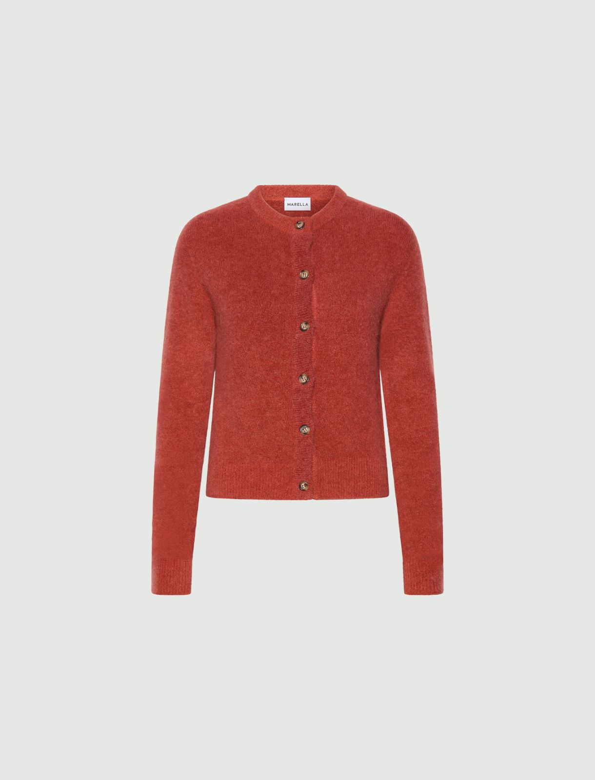 Alpaca cardigan - TERRA COTTA - Marella