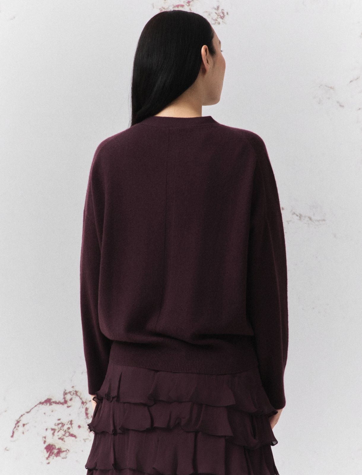 Pure cashmere cardigan - BLACKBERRY - Marella - 3