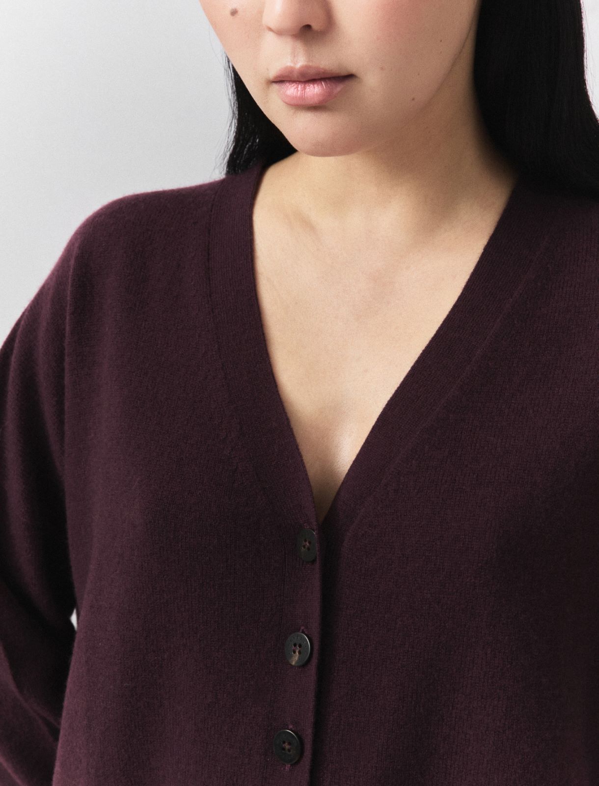 Pure cashmere cardigan - BLACKBERRY - Marella - 5