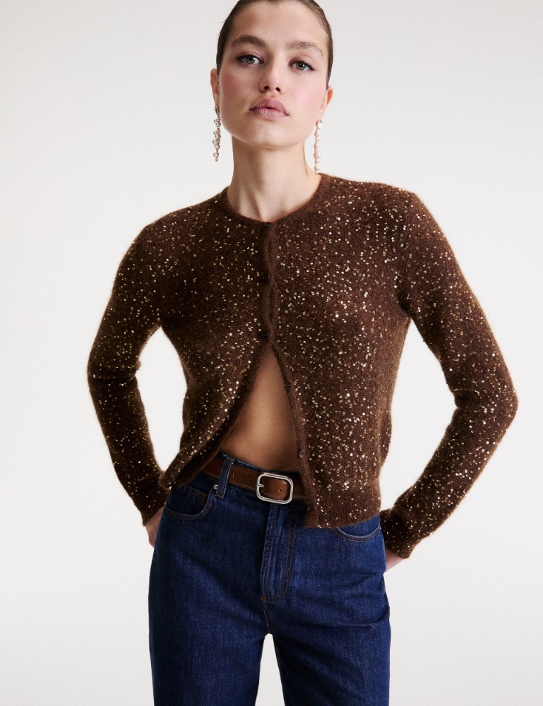 Sequinned alpaca cardigan - Marella