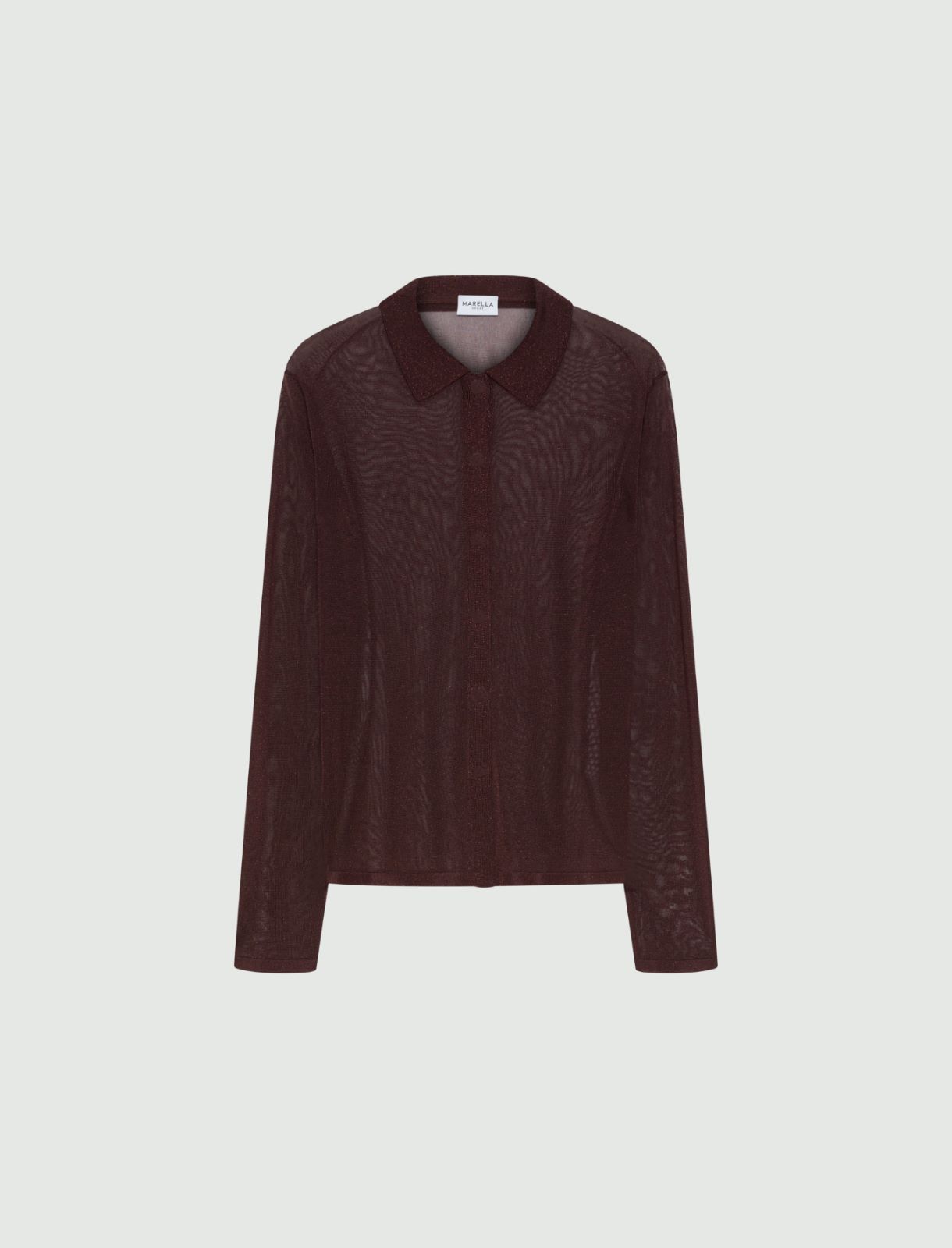 Viscose and lurex shirt - BORDEAUX - Marella