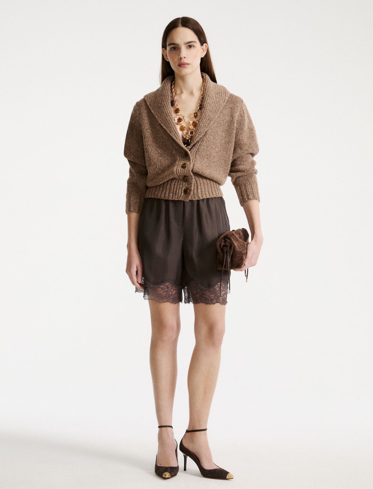 Cardigan boutonné en maille - NOISETTE - Marella - 2