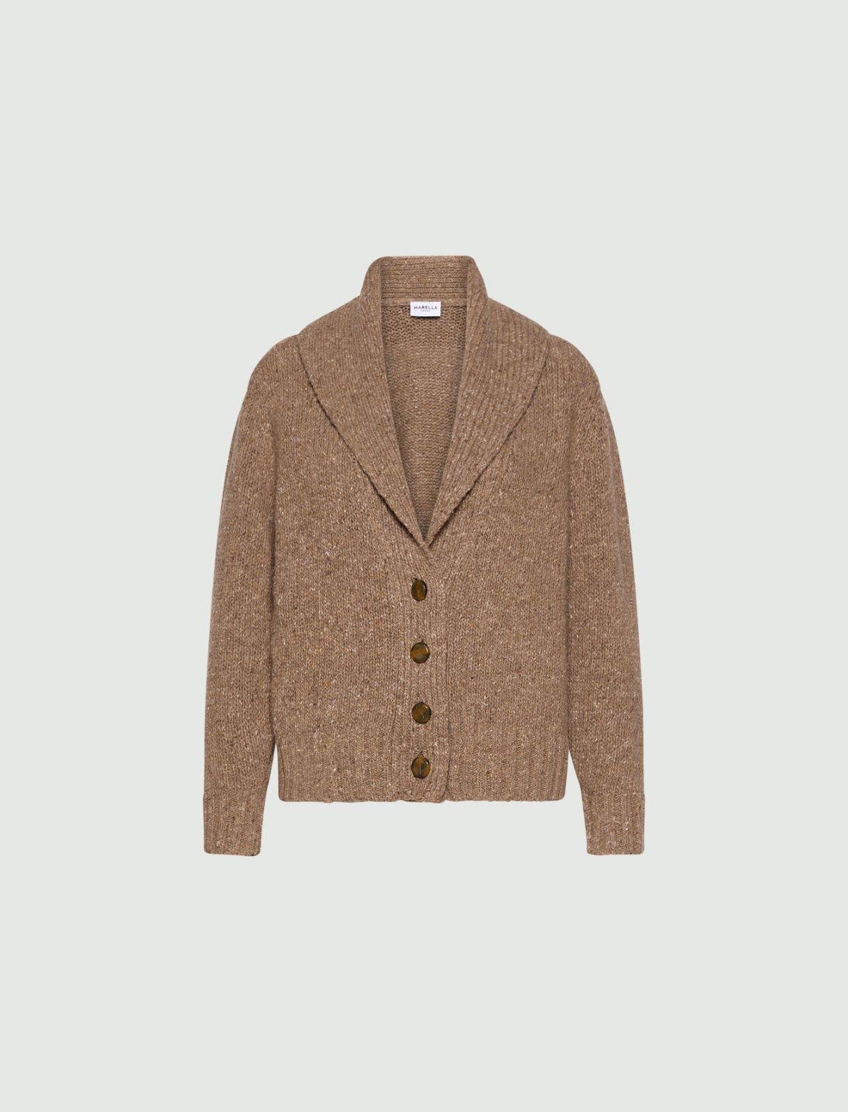 Cardigan boutonné en maille - NOISETTE - Marella