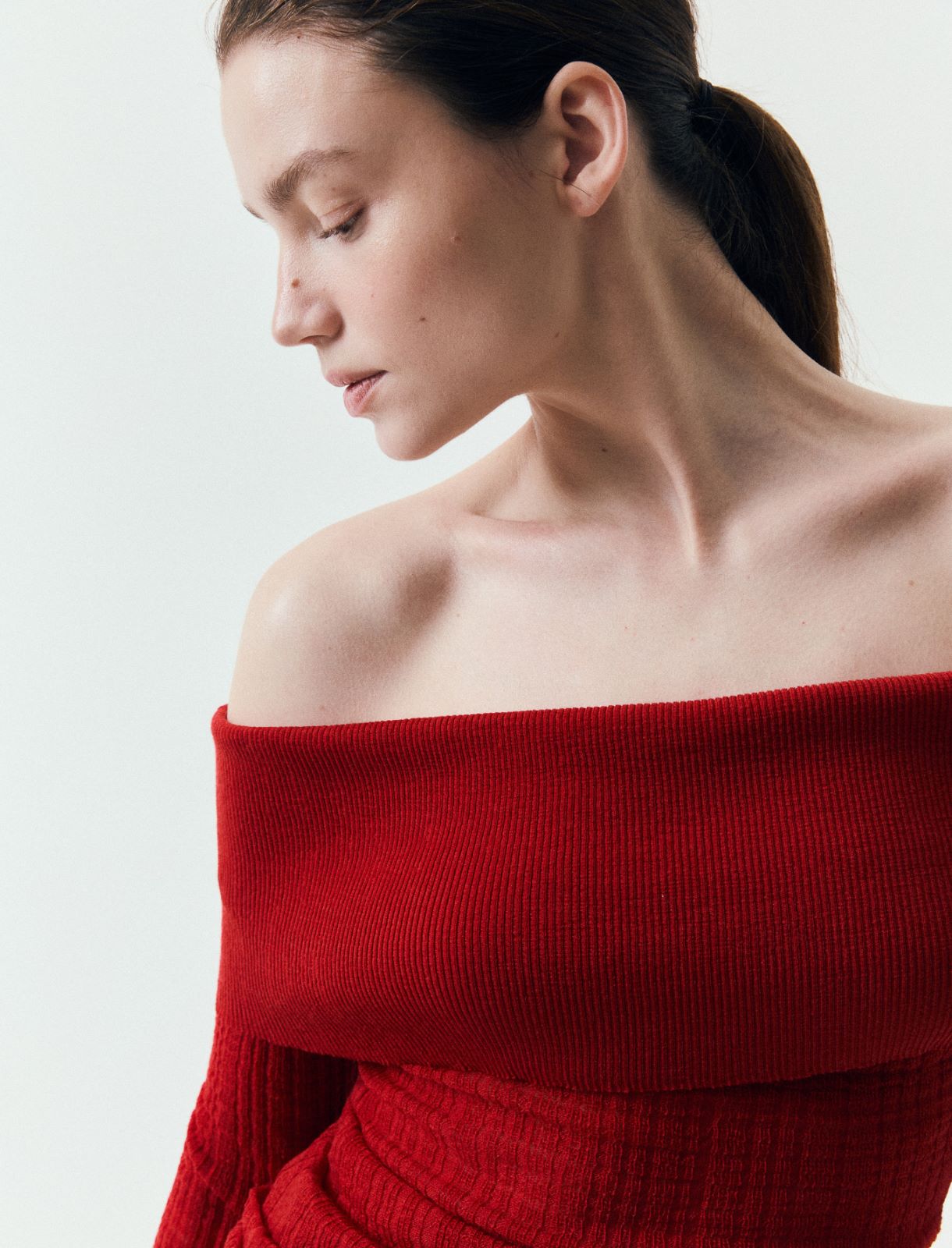 Cowl neck jumper - RED - Marella - 5