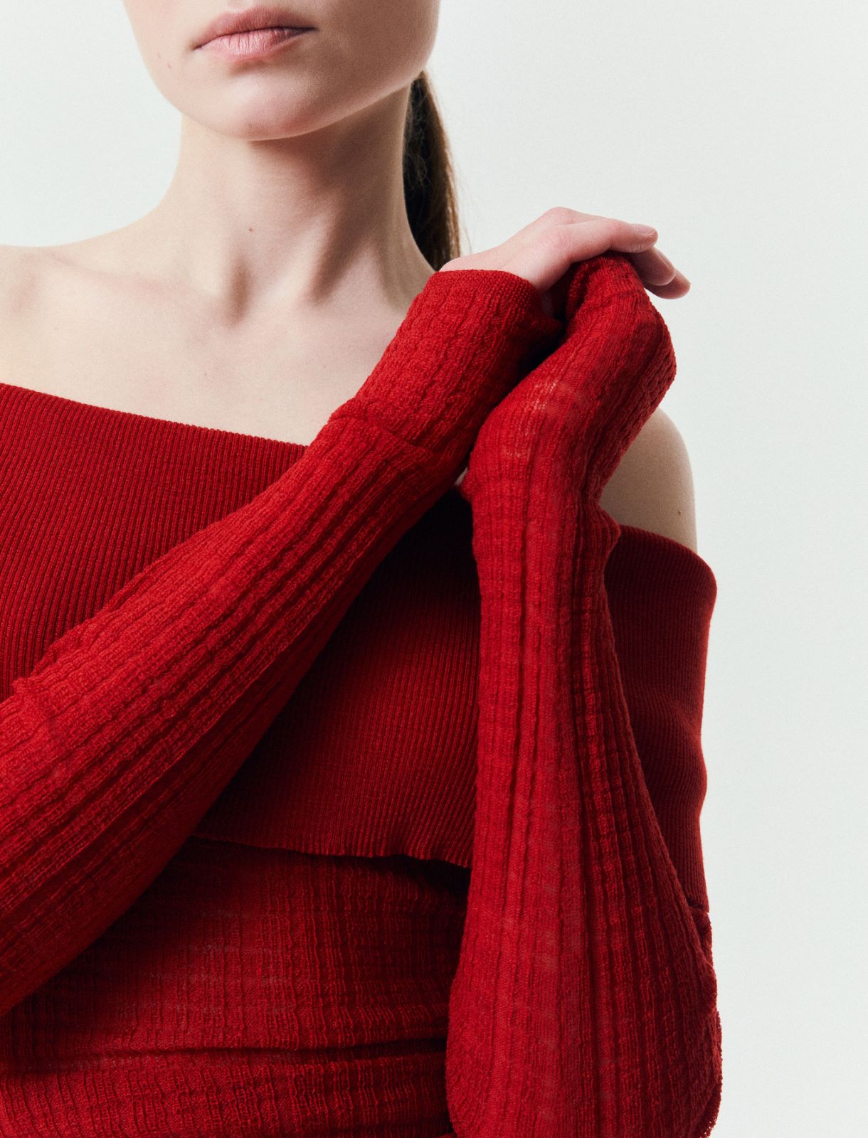 Cowl neck jumper - RED - Marella - 6