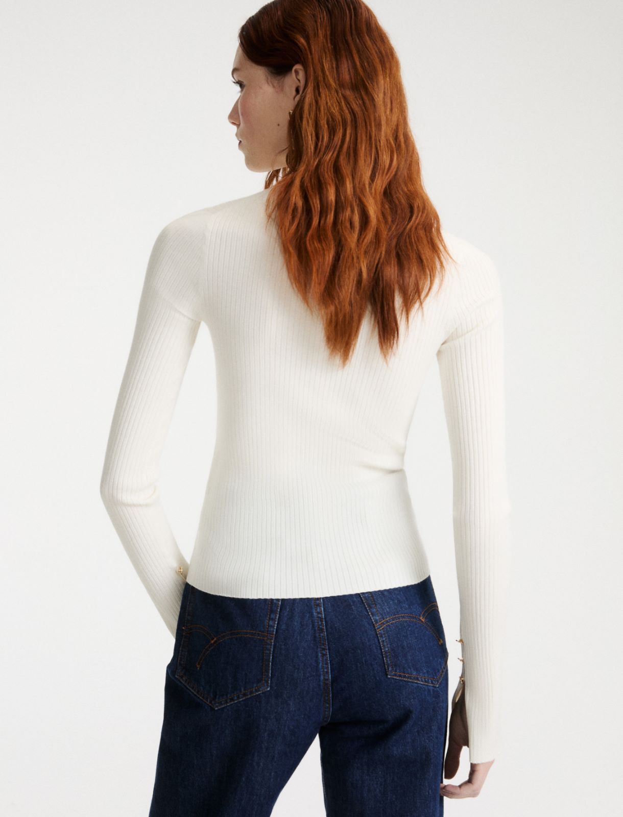 Jersey con botones joya - BLANCO - Marella - 3