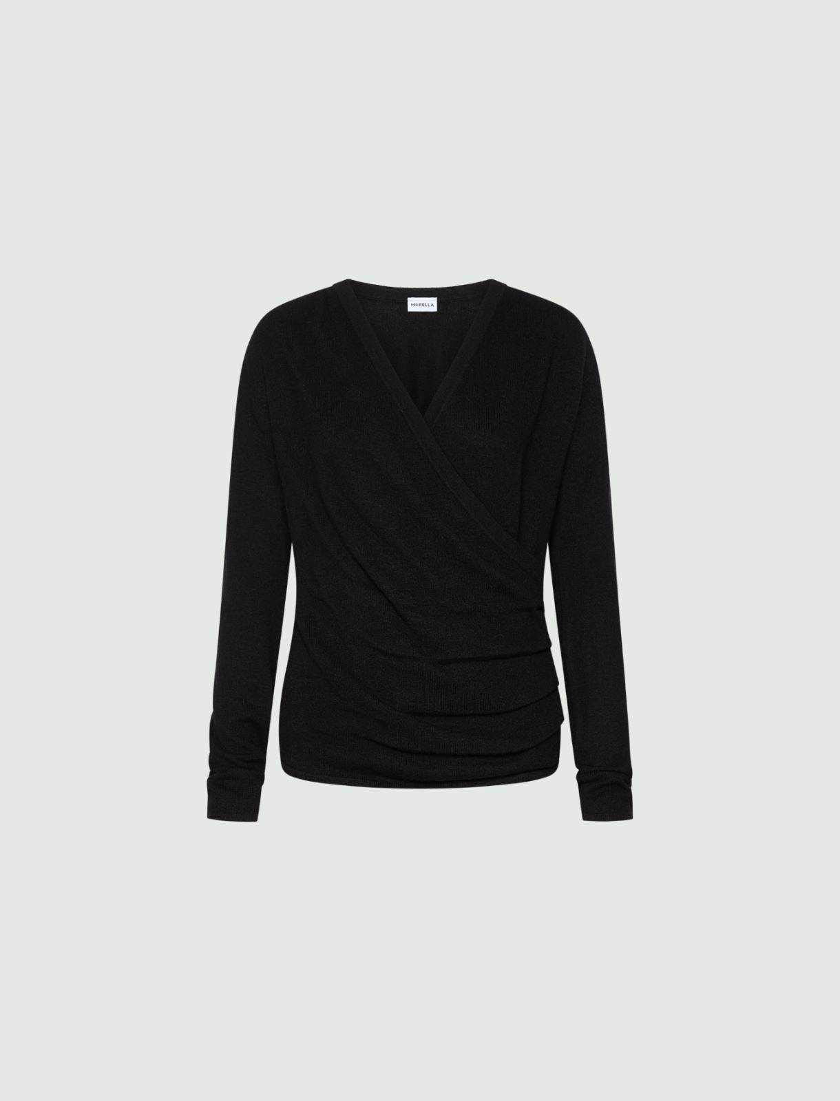Crossover pure cashmere jumper - BLACK - Marella