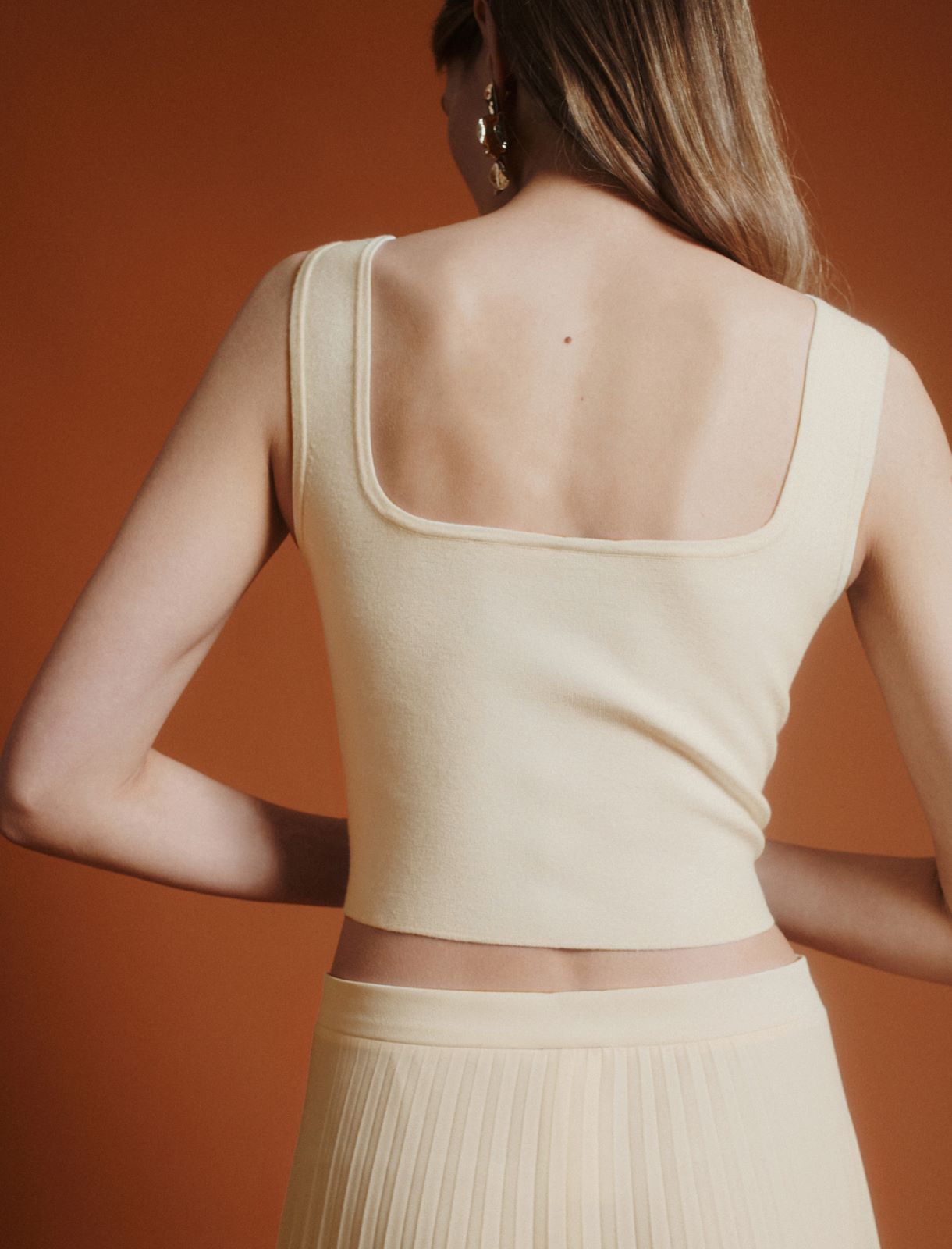 Viscose-knit cropped top - WHITE - Marella - 3