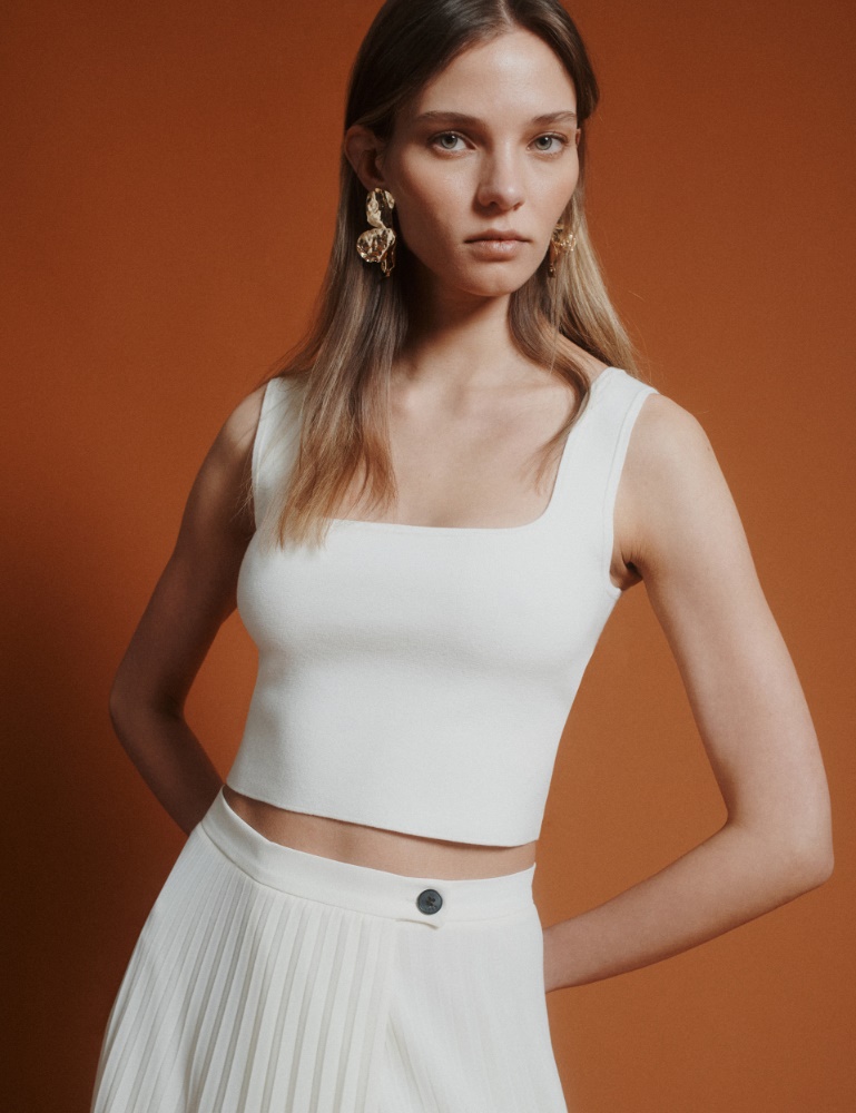 Viscose-knit cropped top - Marella