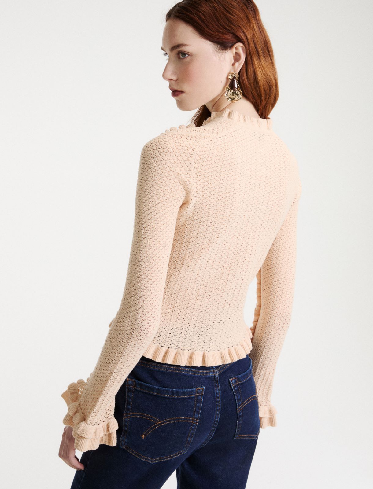 Maglia aderente in filato bouclé - MIELE - Marella - 3