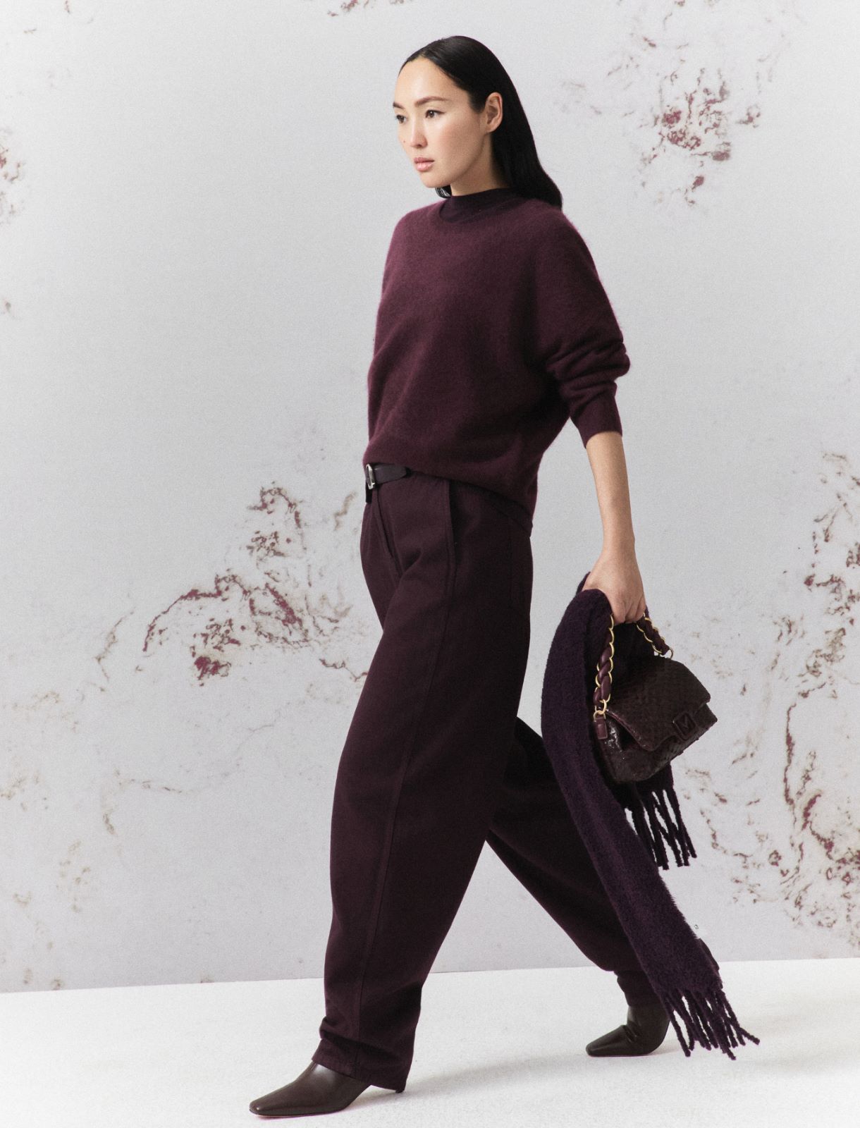 Cashmere-blend crew-neck jumper - BLACKBERRY - Marella - 2