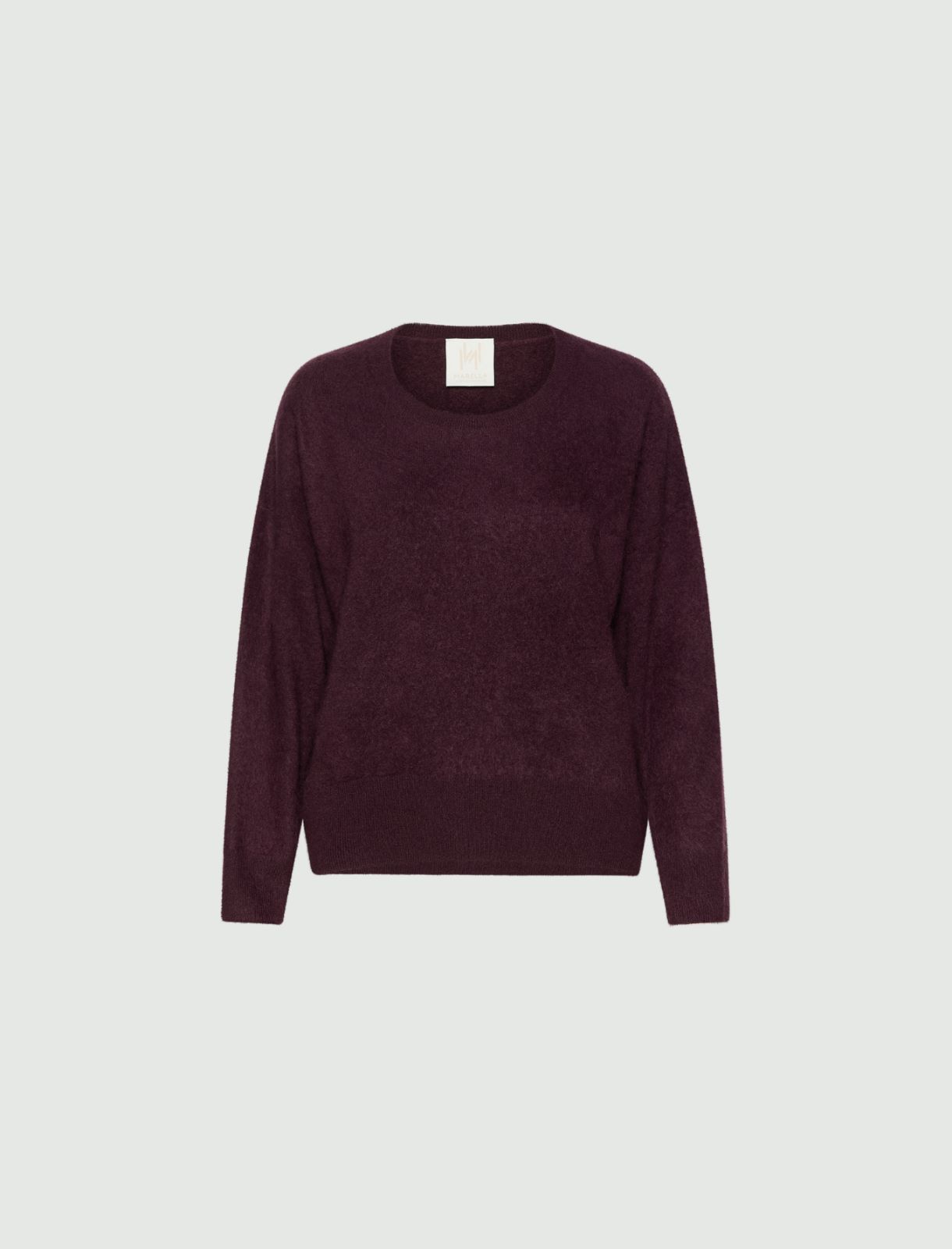 Cashmere-blend crew-neck jumper - BLACKBERRY - Marella