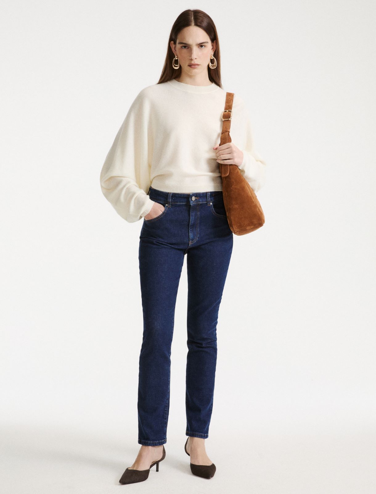 Pure cashmere kimono jumper - CREAM - Marella - 2