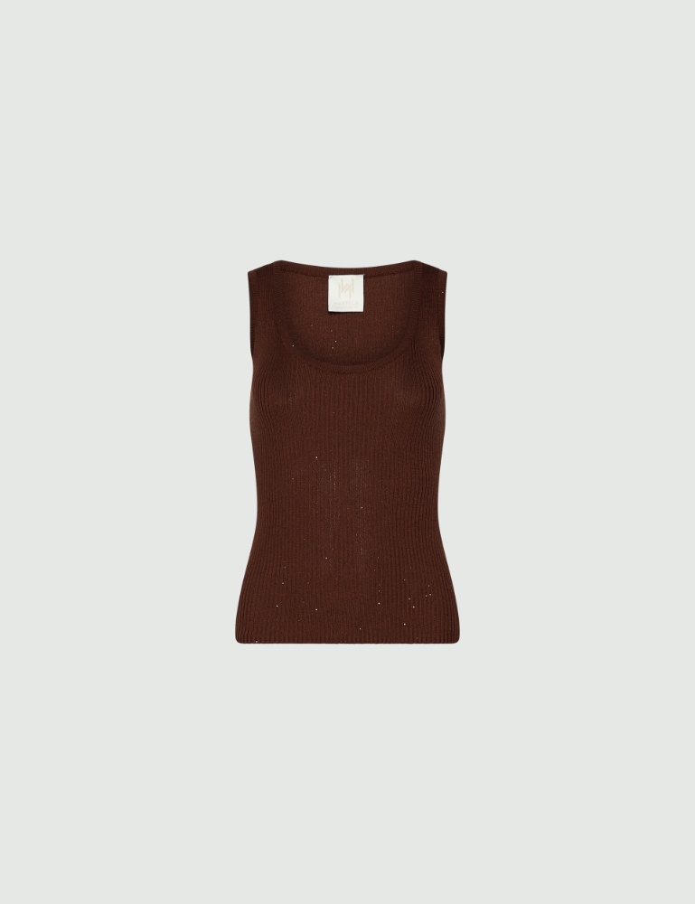 Micro-sequinned vest top - Marella