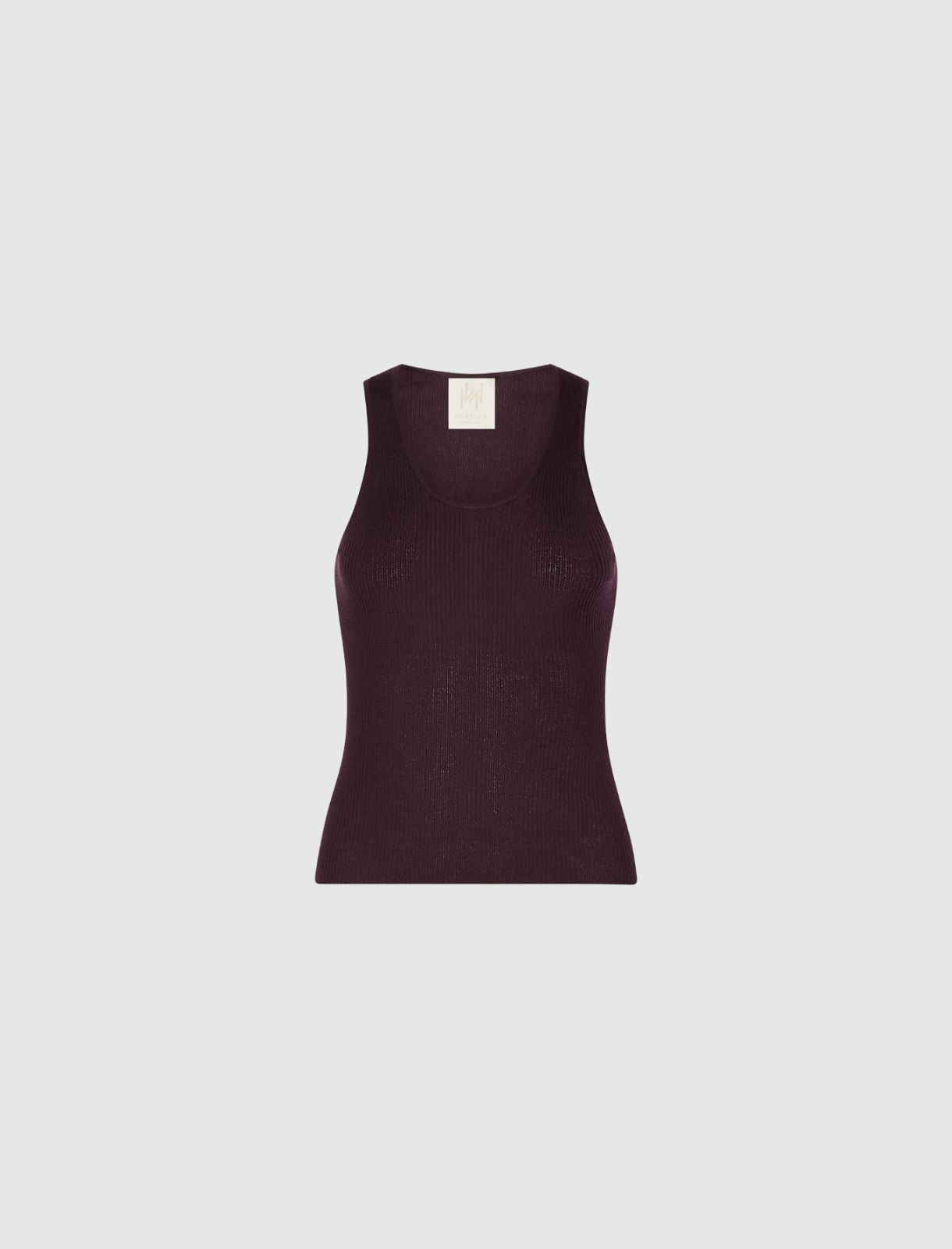 Super-lightweight wool vest - BLACKBERRY - Marella