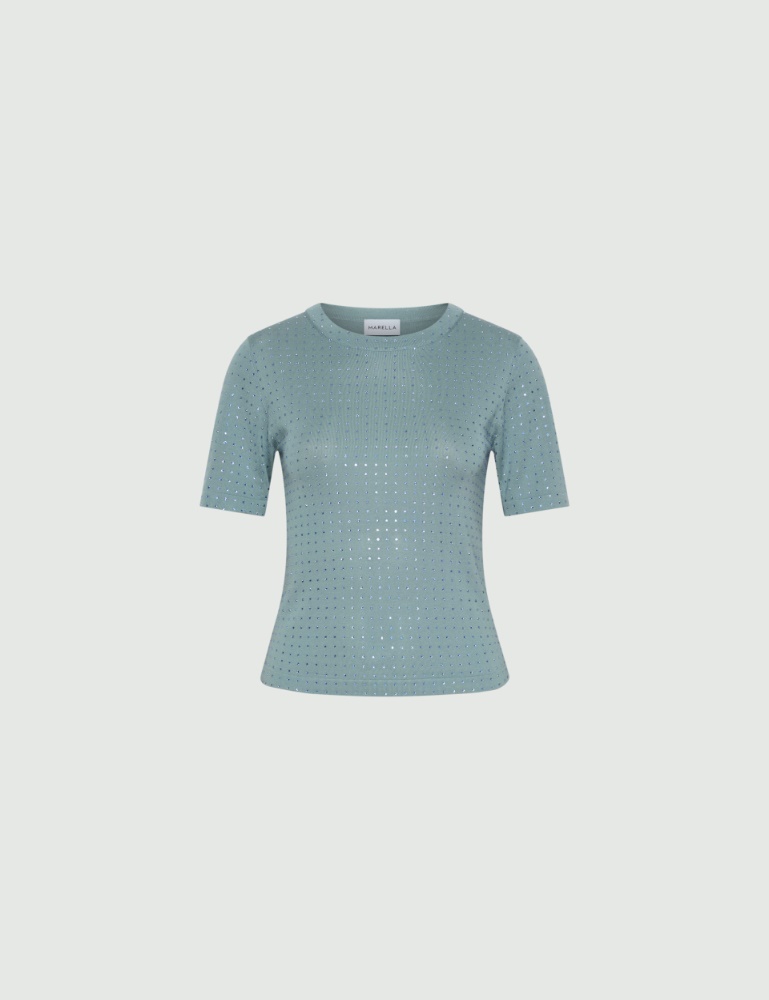 Crystal-embellished knit T-shirt - Marella