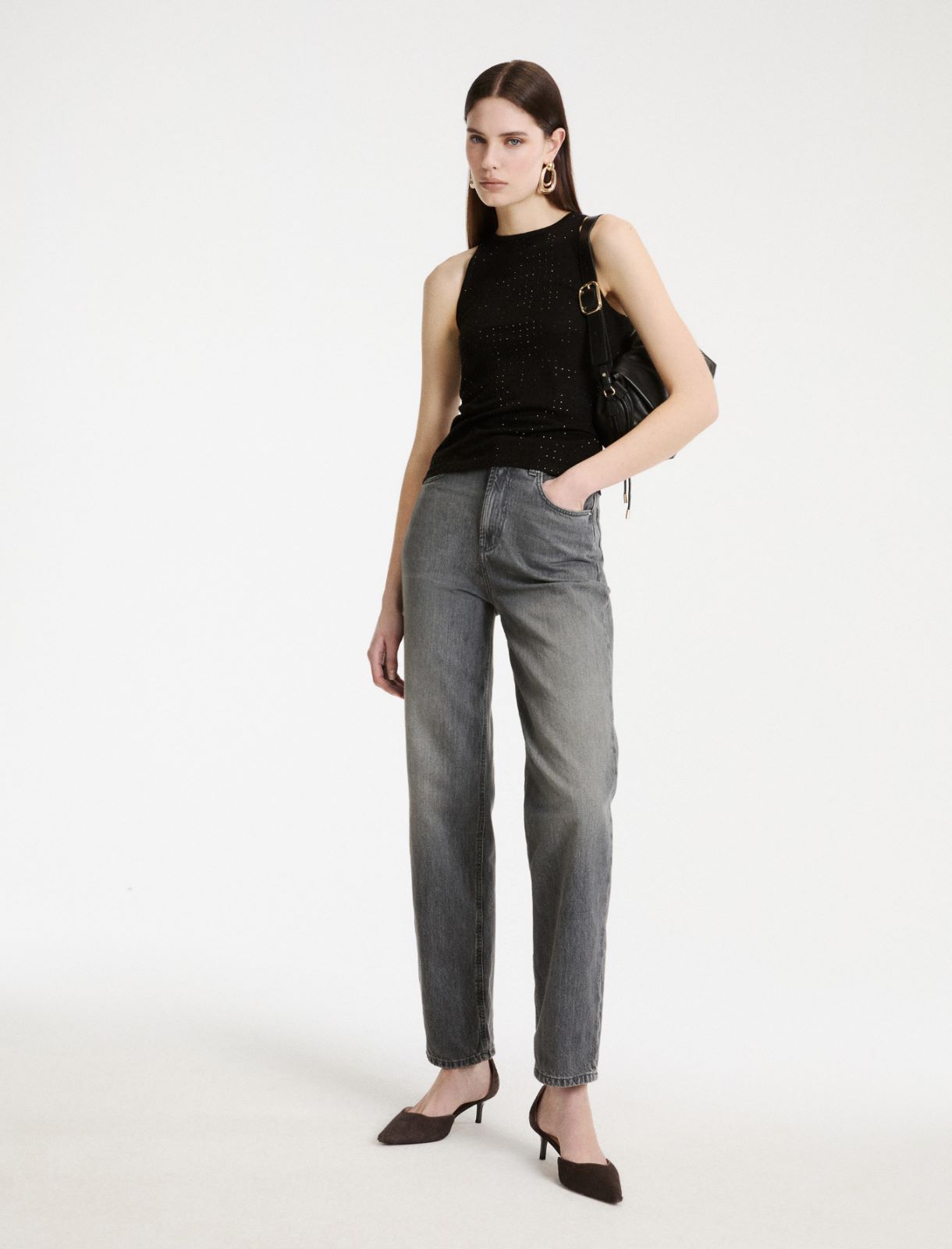 Top de punto de mezcla de lana - NEGRO - Marella - 2
