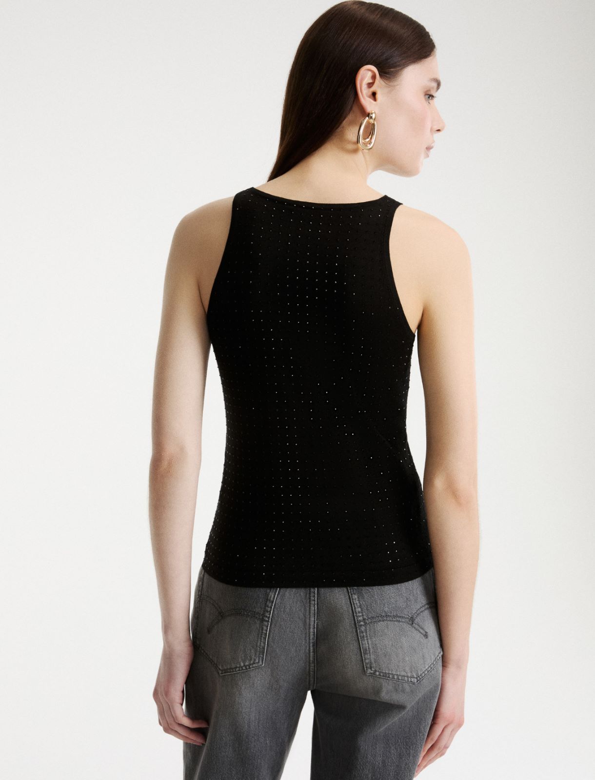 Top de punto de mezcla de lana - NEGRO - Marella - 3