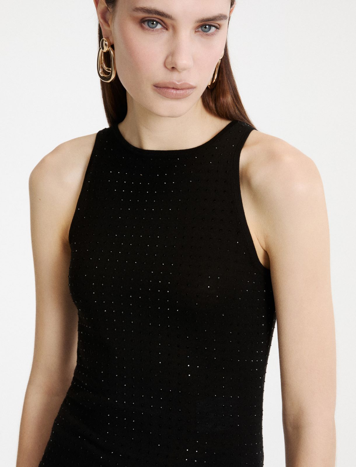 Top de punto de mezcla de lana - NEGRO - Marella - 5