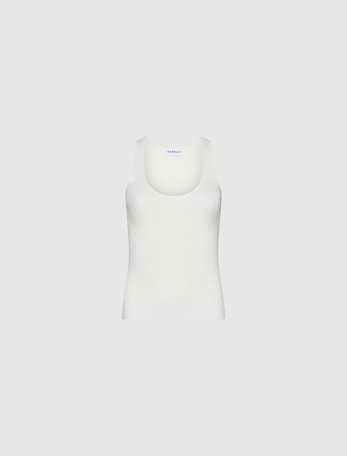 Viscose-blend vest top - WHITE - Marella