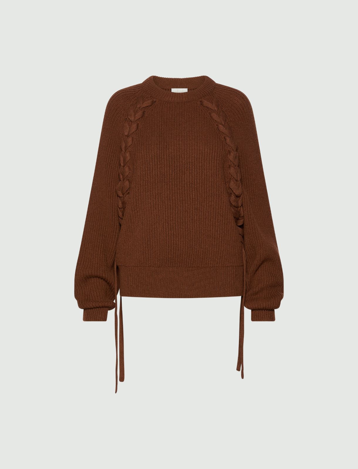 Pure wool fisherman's rib jumper - CARAMEL - Marella