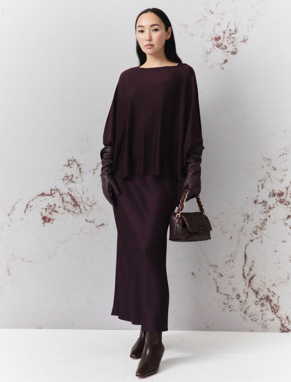 Soft jumper in ultra-lightweight wool - BLACKBERRY - Marella - 2