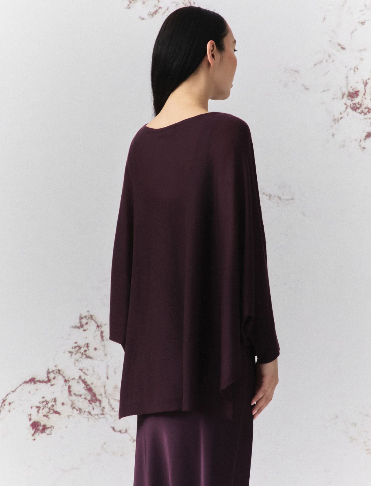 Soft jumper in ultra-lightweight wool - BLACKBERRY - Marella - 3