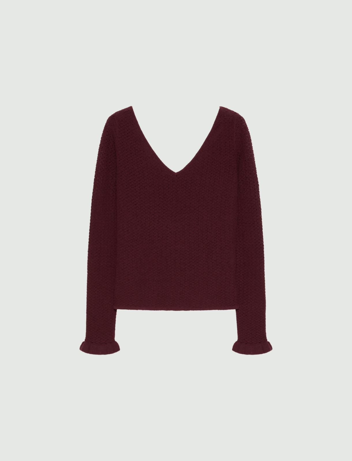 Maglia in filato bouclé - BORDEAUX - Marella