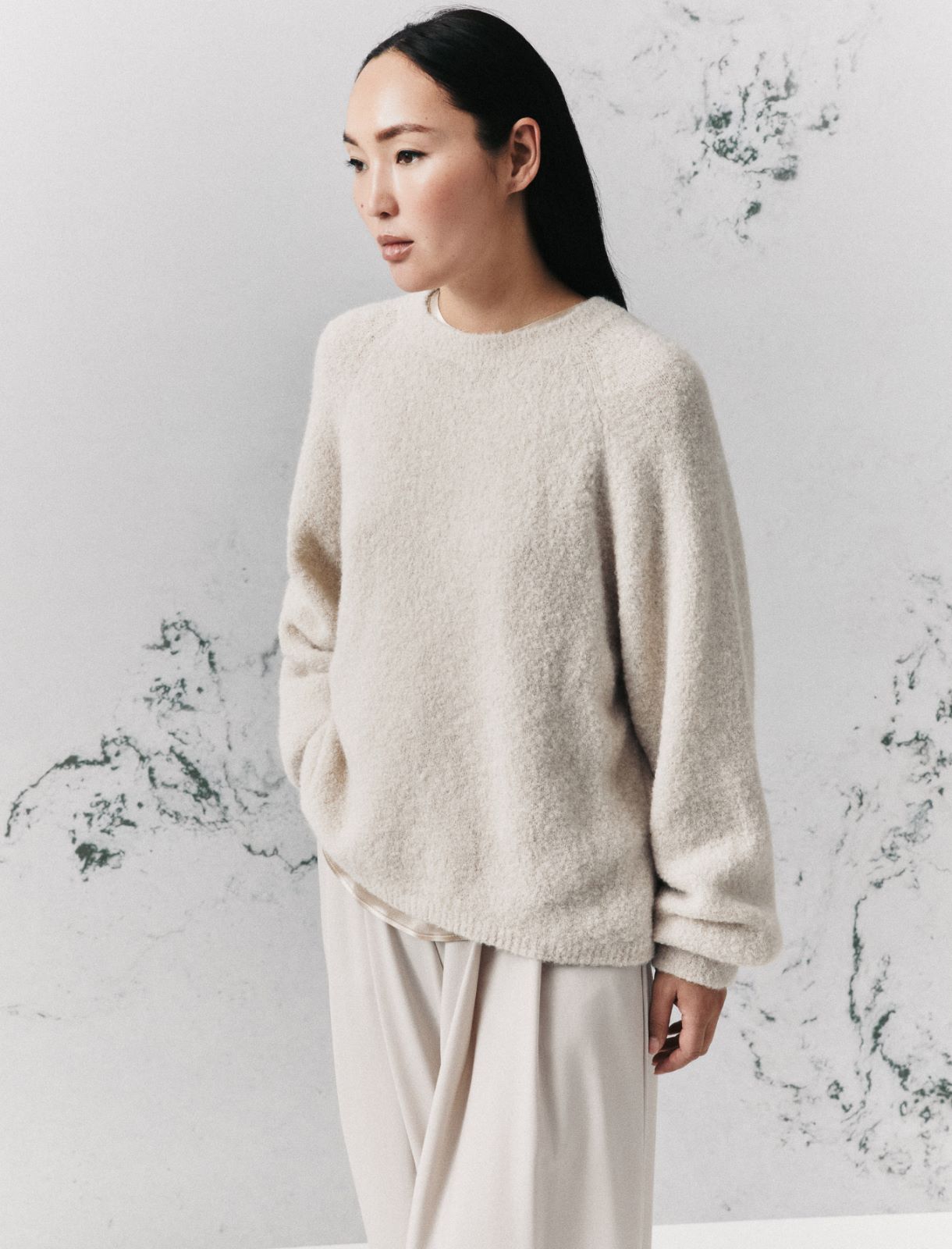 Suri alpaca bouclé jumper - TURTLEDOVE - Marella - 4
