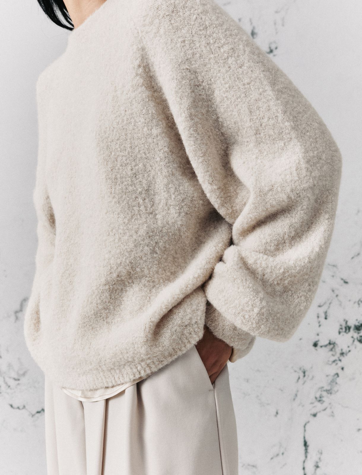 Suri alpaca bouclé jumper - TURTLEDOVE - Marella - 5