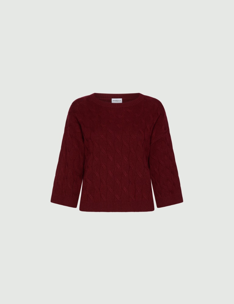 Cable-knit wool and cashmere jumper - Marella